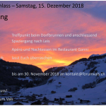 Adventsanlass - Samstag 15. Dezember 2018